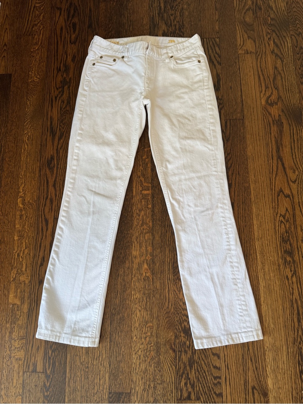 J. Crew Matchstick Women’s White Straight-Leg Jeans